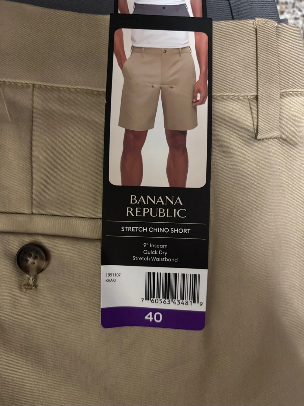 Banana Republic Men’s Stretch Chino Shorts - Khaki